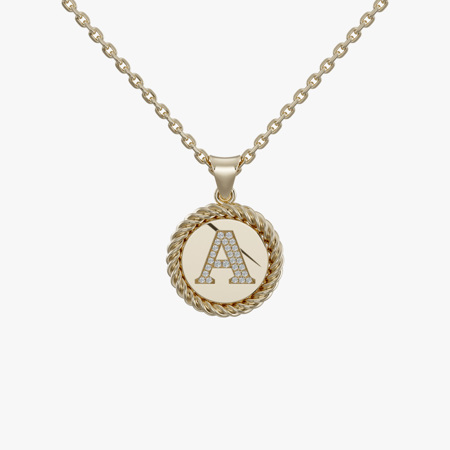 Alphabet (A) Jewelry Pendant